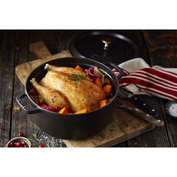 Cocotte ronde en fonte 26 cm - Staub