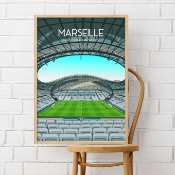 Affiche du Stade Vélodrome Marseille - Wall of Fame