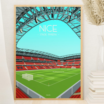Affiche du stade de la Riviera Nice - Wall of Fame