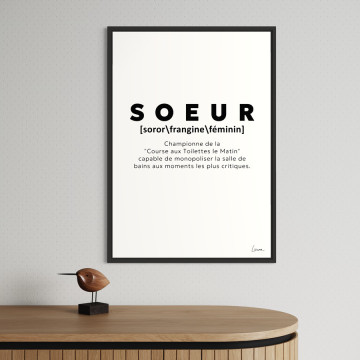 Affiche Définition Soeur – Chistera