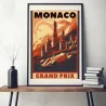 Affiche Vintage Grand Prix de Monaco - Formule-A