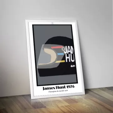 Affiche Casque James Hunt  - Formule-A