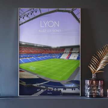 Affiche du stade des Lumières de Lyon - Wall of Fame