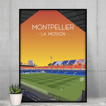 Affiche du stade de la Mosson de Montpellier - Wall of Fame
