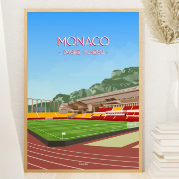 Affiche du stade de l'AS Monaco - Wall of Fame