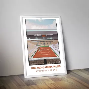 Affiche du Stade Roland Garros - Trente A