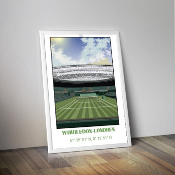 Affiche du Stade Wimbledon Londres - Trente A
