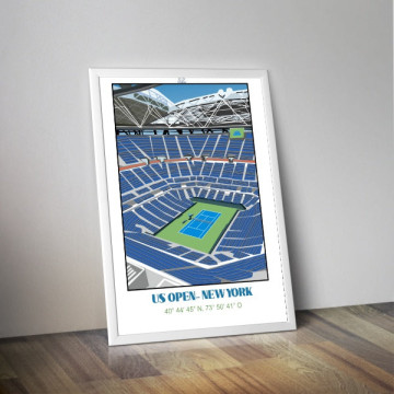 Affiche du Stade de l'US Open New York  - Trente A