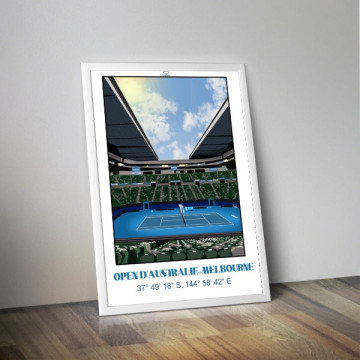 Affiche du Stade de l'Open d'Australie Melbourne - Trente A