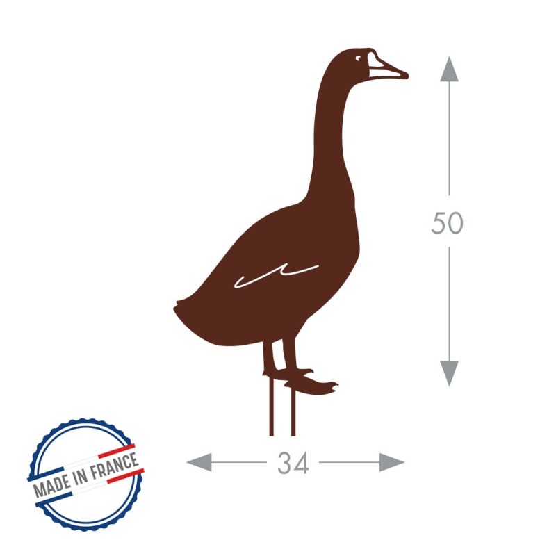 Figurine à planter Oie fer vieilli - Louis Moulin