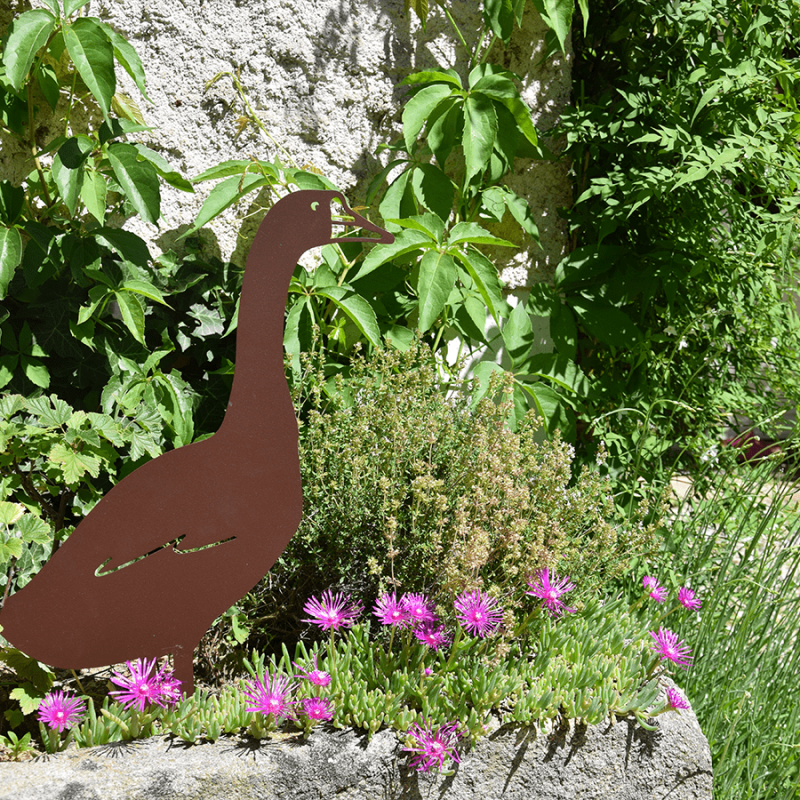 Figurine à planter Oie fer vieilli - Louis Moulin