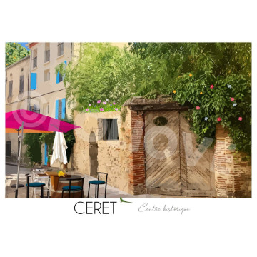 Affiche du village de Céret - Foliove