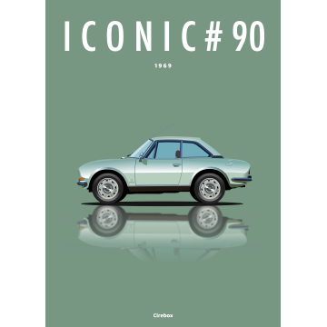 Affiche de la Peugeot 504 Coupé - 1969 - Cirebox