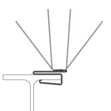 Pic anti pigeon pour poutre IPN - OISIPIC