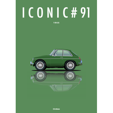 Affiche de la MG MGB GT - 1965 - Cirebox