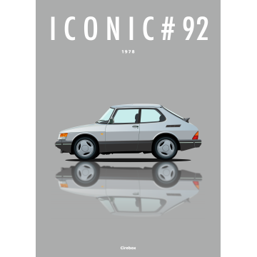 Affiche de la Saab 900 Turbo - 1978 - Cirebox