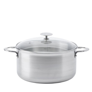 Faitout en Inox et couvercle en verre Alchimy - De Buyer