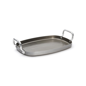 Plancha rectangulaire acier lisse Mineral B - De Buyer