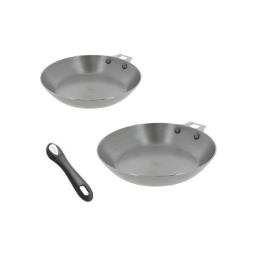 Batterie de 2 poêles à frire acier Mineral B amovible - De Buyer