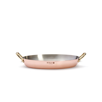 Plat à four ovale en cuivre et Inox Inocuivre - De Buyer