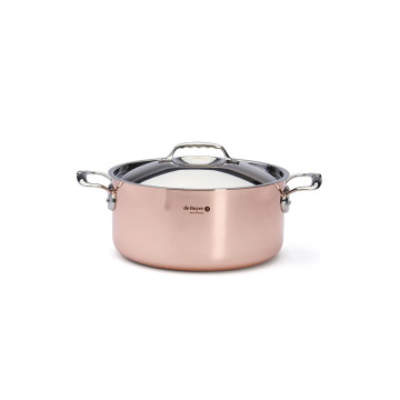 Faitout cuivre et Inox Inocuivre avec couvercle Inox - De Buyer