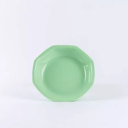 Assiette creuse en porcelaine verte - Ogre La Fabrique
