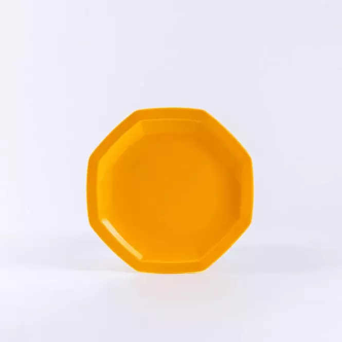 Assiette à dessert en porcelaine jaune - Ogre La Fabrique