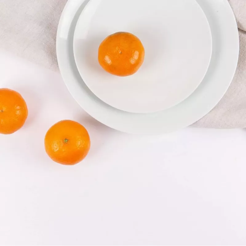 Assiette ronde en porcelaine blanche de Limoges - Ogre La Fabrique