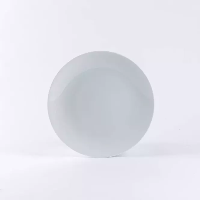 Assiette ronde en porcelaine blanche de Limoges - Ogre La Fabrique