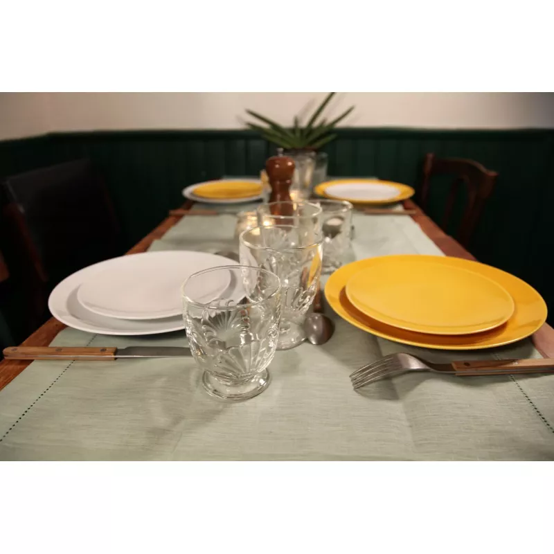 Assiette ronde en porcelaine blanche de Limoges - Ogre La Fabrique