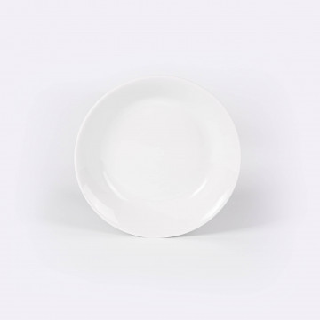 Assiette ronde et creuse en porcelaine blanche - Ogre La Fabrique