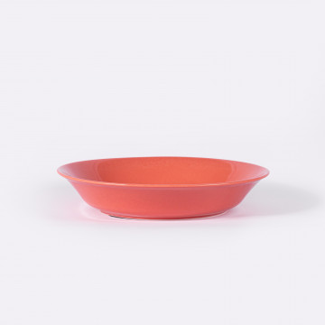 Assiette creuse et ronde en porcelaine terracota - Ogre La Fabrique