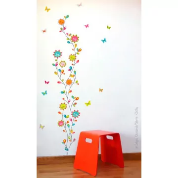 Sticker décoratif chambre fille L'envol de Violette - Série-Golo