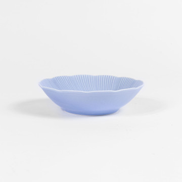 Assiette collection TAHITI porcelaine de Limoges bleue - Ogre La Fabrique