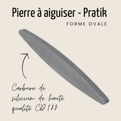 Pierre à aiguiser ovale -...