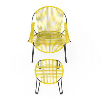 Repose pied pour fauteuil jardin collection ONIRIQUA structure noire - BOQA