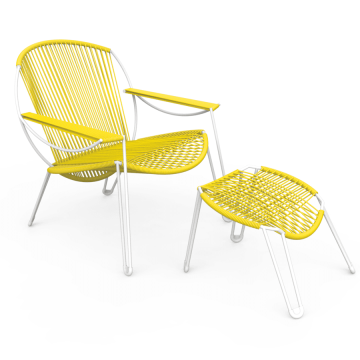 Fauteuil jardin collection ONIRIQUA structure blanche - BOQA