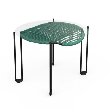 Table de jardin D50cm collection ONIRIQUA structure noire - BOQA