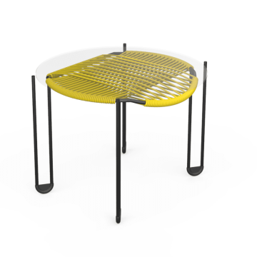 Table de jardin D75cm collection ONIRIQUA structure noire - BOQA