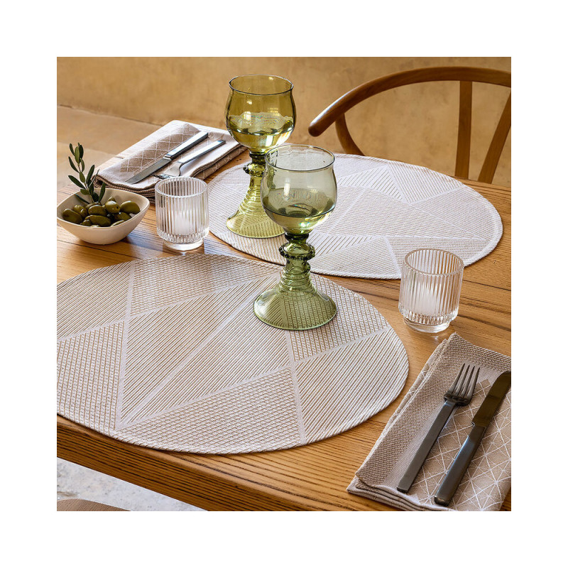 4 serviettes de table Club coton lin x Wilmotte - Le Jacquard Français