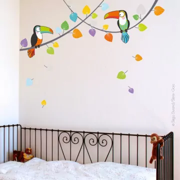 Sticker fleurs Champêtre, décoration chambre enfant et bébé - Série-Golo
