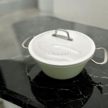Cocotte en fonte 26cm Blanc neige des massifs pyrénéens - La Cocotte Française
