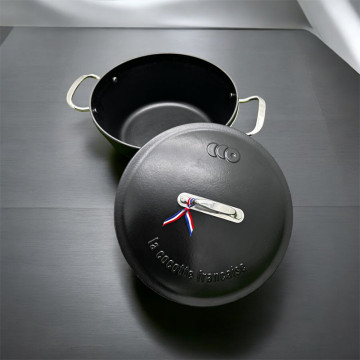 Cocotte en fonte 26cm Noir intense café parisien - La Cocotte Française