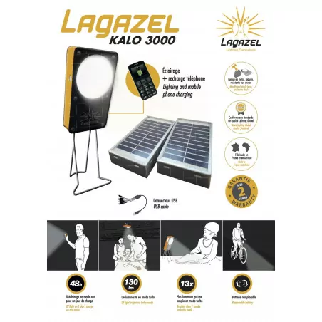 Lampe Solaire de poche avec port USB en pré-série Lagazel
