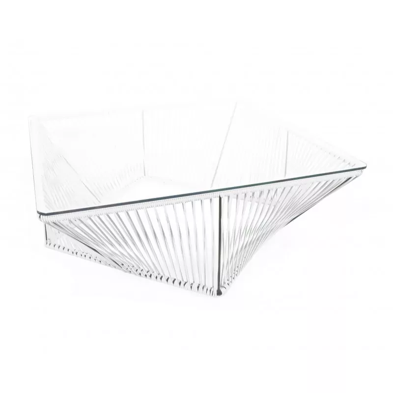 Table basse blanche Carré Veracruz 