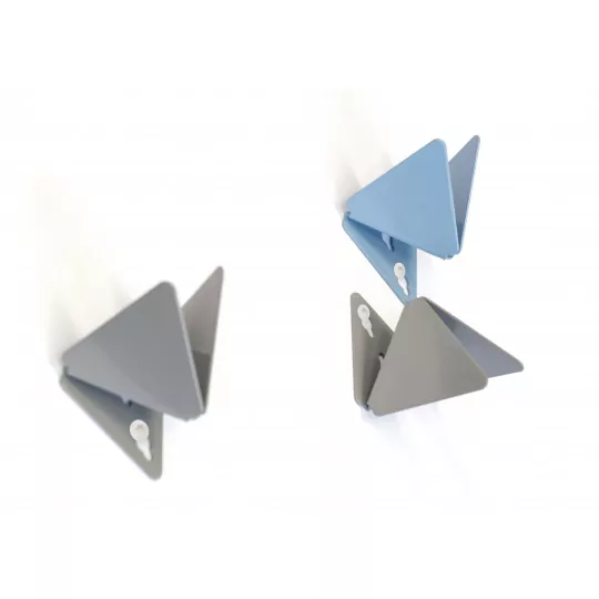 Patère Porte Manteaux Avec Ceci grise et bleue Patère Porte Manteaux Avec Ceci grise et bleue