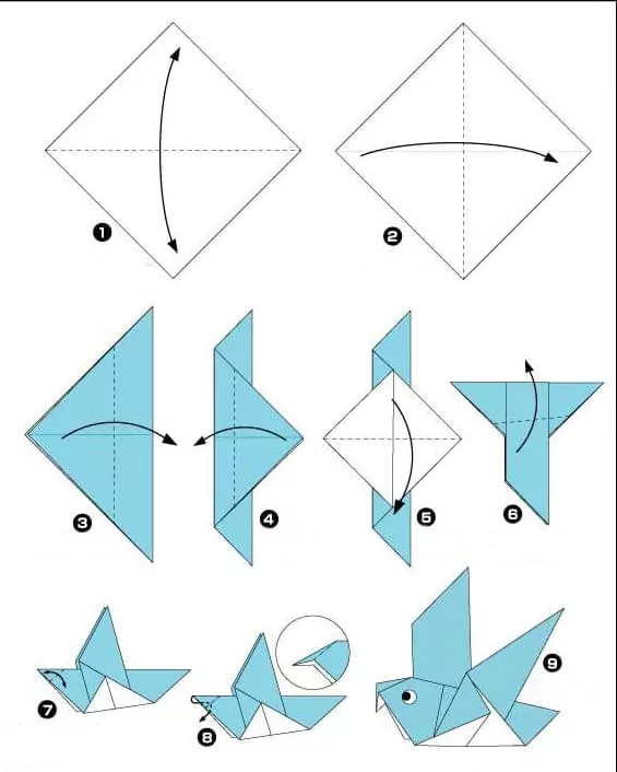 Tuto origami oiseau